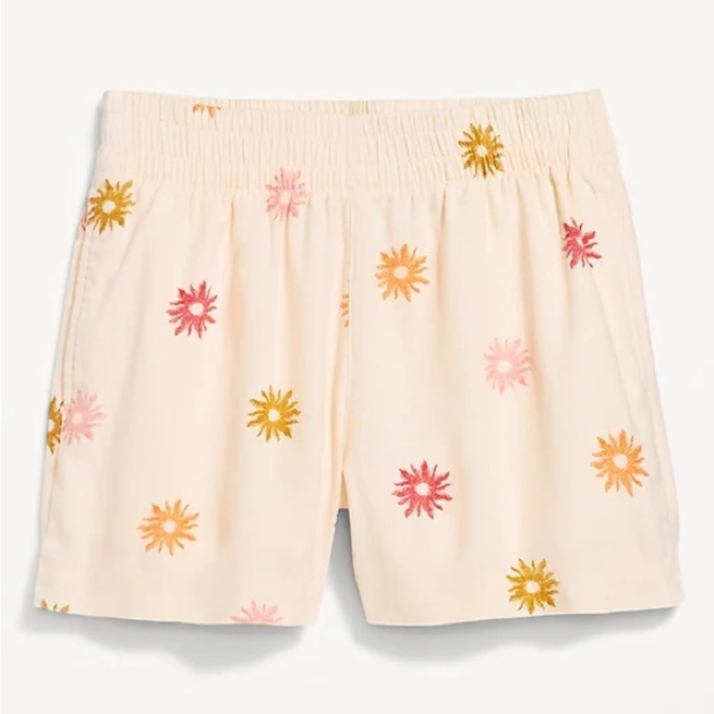 NWT Old Navy High-Waisted Linen-Blend Pull-On Shorts